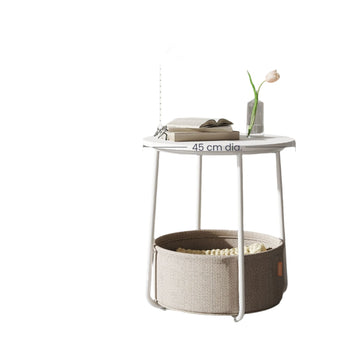 Ronde bijzettafel - kleine salontafel - compacte tafel - 45 cm D x 50 cm H