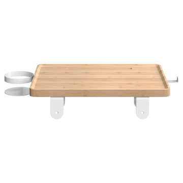 Bedplank om op te hangen met verstelbare klemmen voor telefoon | Beige | 37,8x27x7,9 cm