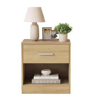 Bedtafel met lade - bijzettafel - nachtkastje - 28,1 x 39,1 x 41,1 cm