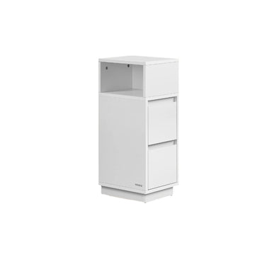 Smalle nachttafel met laden - wit - 30 x 25 x 65 cm