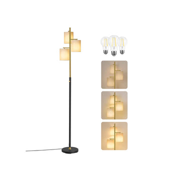Vloerlamp goud-zwart - dimbaar - modern - 29 x 29 x 173 cm
