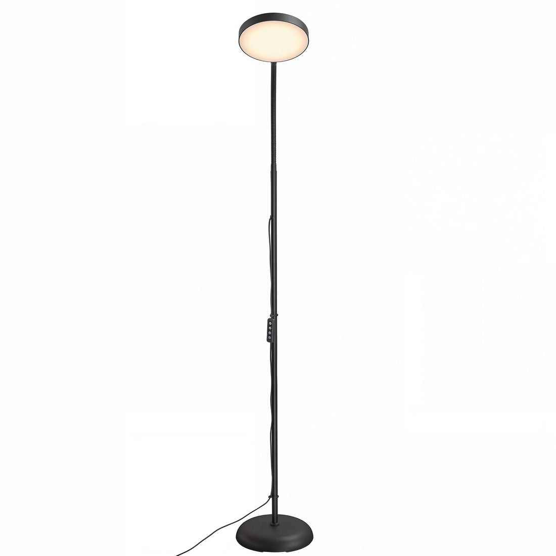 Dimmbare LED-Stehleuchte 360 Grad drehbar für Wohnzimmer | Schwarz | 22x22x170 cm