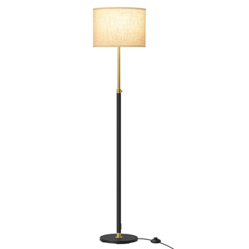 In hoogte verstelbare staande lamp | Goud-zwart | 30x30x140-170 cm