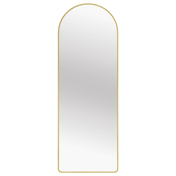 Gebogen passpiegel voor staan of wandmontage | Goud | 50x160 cm
