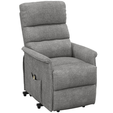 Elektrische sta-op-fauteuil met relaxfunctie | Kleur: Grijs | Afmetingen: 66x90x96 cm