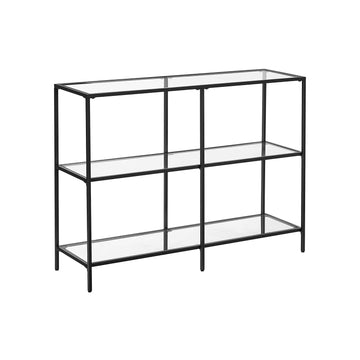 Consoletafel voor hal - staal & gehard glas - 100 x 30 x 73 cm