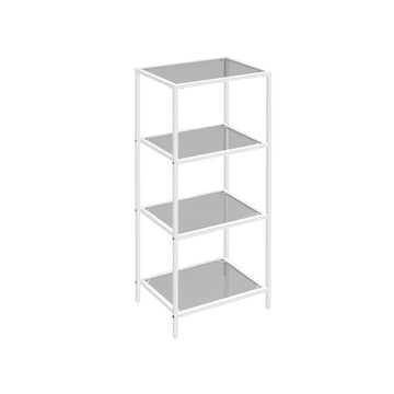Metalen en glazen rek - opbergrek - strak design - 30 x 40 x 95 cm