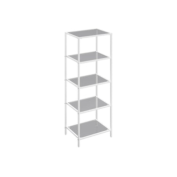 3-laags metalen en glazen rek - opbergrek - displaystandaard - 30x40x124,5 cm