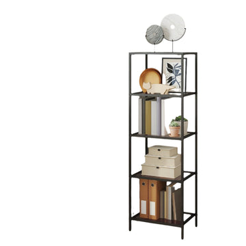 Glazen boekenrek 5 niveaus - 35 x 40 x 124,5 cm