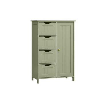 Badkamerkast Groen - Opbergkast met Lade - MDF - 30x55x82 cm
