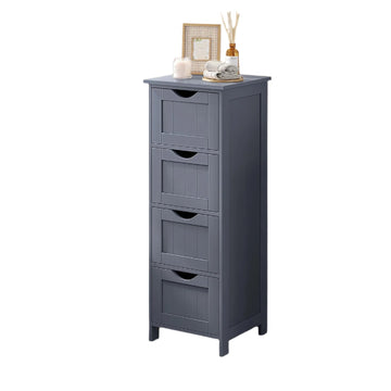 Badkamerkast - Zijkast - 4 Lades - Compact - 30 x 30 x 82 cm