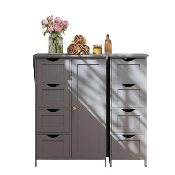 Smalle badkamerkast MDF 30x55x82 cm grijs