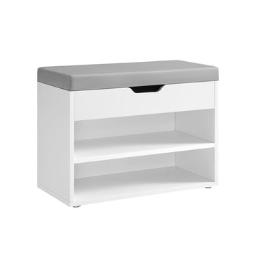 Schoenenbank met opbergruimte - schoenenrek - spaanplaat - PU - 30 x 60 x 44 cm