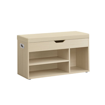 Schoenenbank met schoenenrek – halopberger – spaanplaat – 30 x 80 x 44 cm – 150 kg