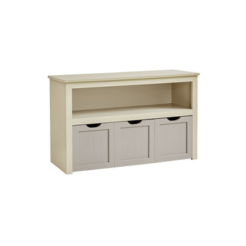 Kinderopbergrek met wielen - MDF boekenkast - 30 x 102 x 60 cm - bruin