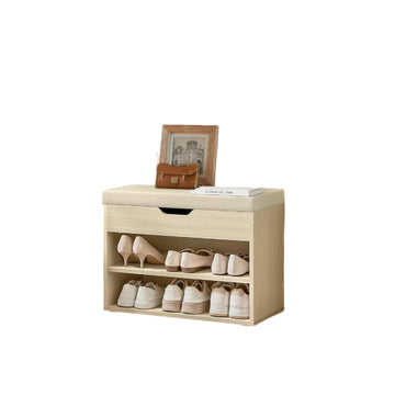 Schoenenbank 3-laags met kussen - entreebank - 30 x 60 x 44 cm