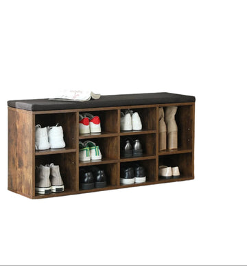 Schoenenbank - Schoenenrek - Ruimtebesparend - 10 vakken - 104 x 30 x 48 cm