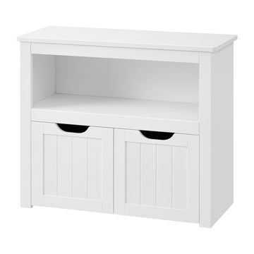 Speelgoedrek met wielen en opbergkast | Wit | 72,2x29,7x60 cm