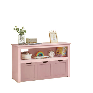 Kinderboekenrek - roze - MDF - 30 x 102 x 60 cm