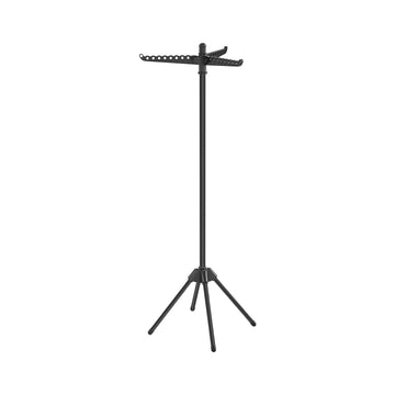 Zwart droogrek, draagbaar – RVS en kunststof – compact, 65 x 65 x 150 cm