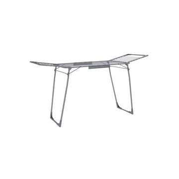Grijs stalen droogrek - opvouwbaar - lichtgewicht - 56,5 x 173 x 96,5 cm