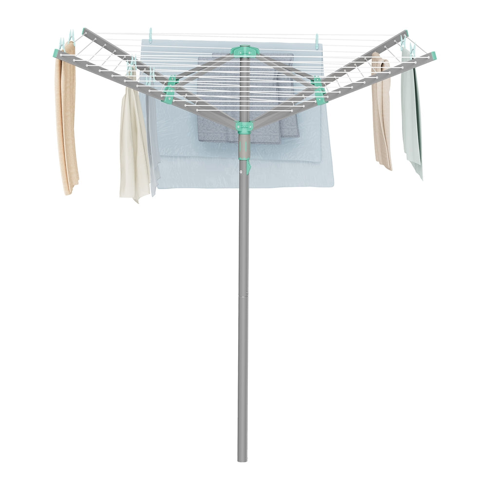 Wasdroogmolen met 45 m drooglijn voor 4 wasladingen | Zilver | 139,2x139,2x182 cm