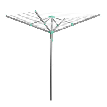 Wasdroogmolen, 50 m drooglijn voor 5 wasladingen | Zilver | 139,3x139,3x181,5 cm