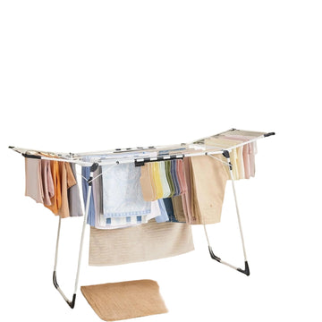 Wasrek - Ruimtebesparend vleugelrek - Opvouwbaar - Staal & PP - 56,5 x 173 x 96,5 cm