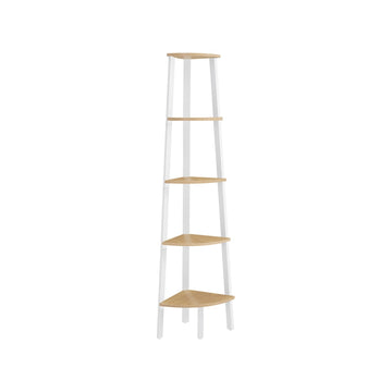 5-laags boekenkast industrieel - hoekrek - ruimtebesparend - 37,2 x 37,2 x 159 cm