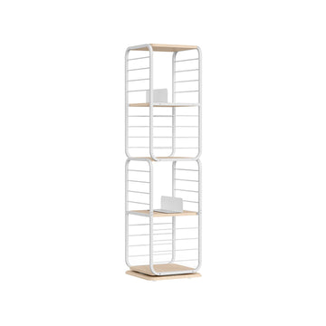Boekenkast - Opbergrek - Spaanplaat/staal - Beige-wit - 60 kg - 43 x 43 x 158 cm