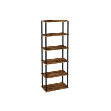 6-laags rek - boekenkast - opbergrek - duurzaam en stabiel - 23,8 x 60 x 173,4 cm