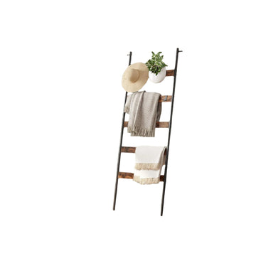Ladderrek handdoekhouder, 5 niveaus, vintage, 65 x 178 cm