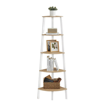 5-laags boekenkast industrieel opbergrek 37,2 x 37,2 x 159 cm