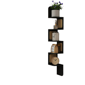 Hoekplank - Wandplank - Zwevende plank - Ruimtebesparend - 20 x 20 x 126 cm
