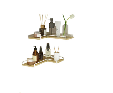 L-vormige hoekplanken set van 2 - Wandplanken - Ruimtebesparend - 40 x 29 x 14 cm
