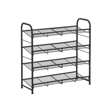 Schoenenrek - metaal - 6 niveaus - staal - zwart - 68,5 x 27,5 x 65 cm