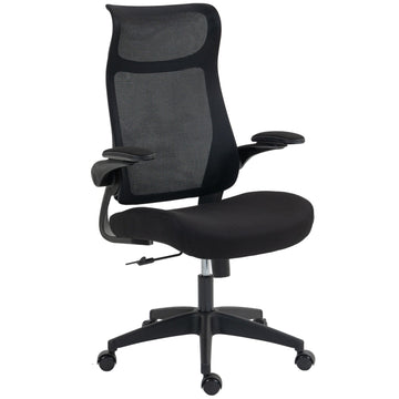 Ergonomische bureaustoel - Mesh, hoofdsteun | Kleur: Zwart | Afmetingen: 64x65x108-118 cm