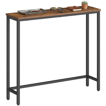 Konsolentafel met eendelig tafelblad | Vintagebruin | 80x20x81,2 cm