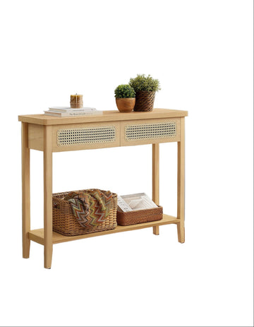Bruine consoletafel - haltafel - MDF - 30 x 80 x 100 cm
