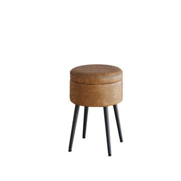 Opbergbankje met zitting - PU-leer - 38,2 cm diep x 44,4 cm hoog