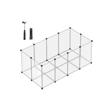 Witte modulaire opbergkast 2-delige set - kunststof rek - 145 x 72 x 57 cm