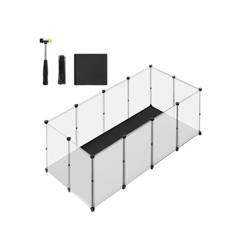 Kleine dierenren met vloerpanelen - PP-plastic - 145 x 73 x 57 cm