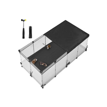 Modulair opbergrek - Aanpasbare opberger - Wit - Duurzame stof - 144 x 74 x 57 cm