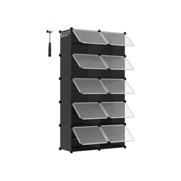 Schoenenrek met 10 vakken - organizer - opbergkast - duurzaam - 32x165x125 cm