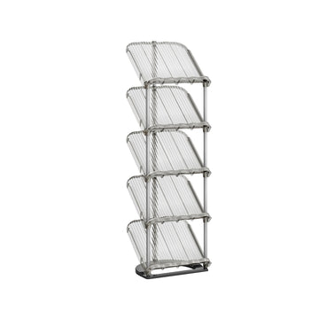 Schoenenrek met schuine planken | Grijs | 28,4x24,5x102,5 cm