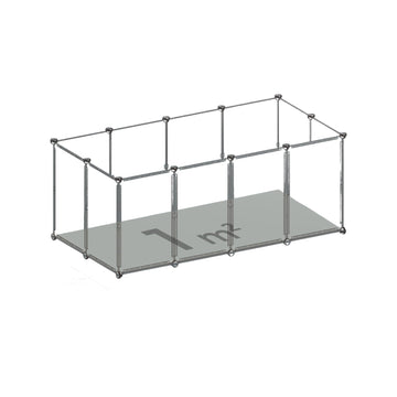 Modulaire opbergkast - aanpasbare planken - stevig - ruimtebesparend - 145 x 72 x 57 cm