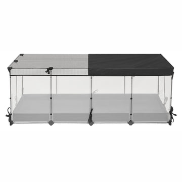 Kleindierenren voor binnen met waterafstotende bodem | Wit | 144x74x57 cm