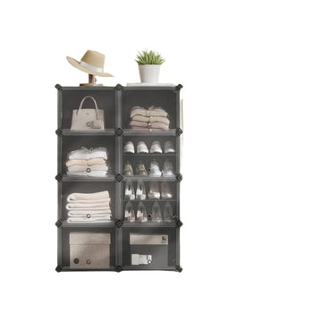Schoenenkast met 8 vakken, schoenenrek, duurzaam, 32 x 124 x 94 cm