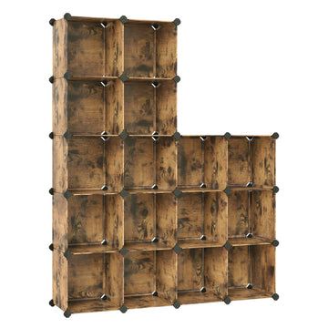 Schoenenrek kubusrek opbergrek | Bruin | 123x31x123 cm