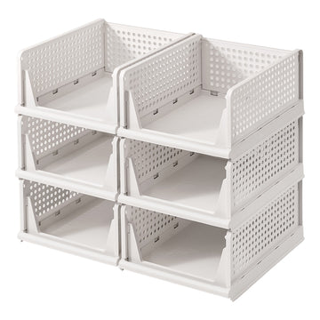 Opvouwbare kledingkastorganizer 6-delige set | Wit | 33x43x18,5 cm